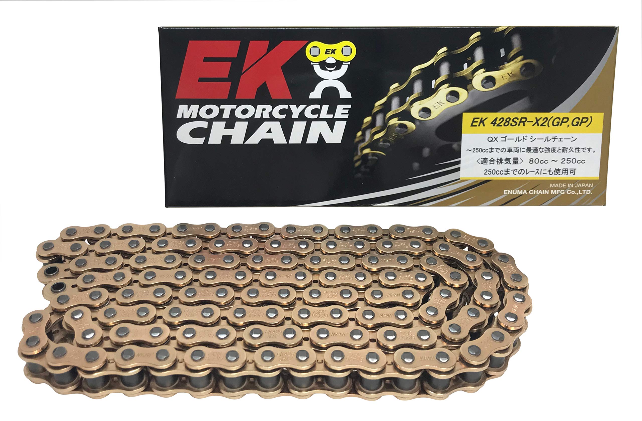 EK(イーケー) QX リングシールチェーン 428SR-X2ゴールド