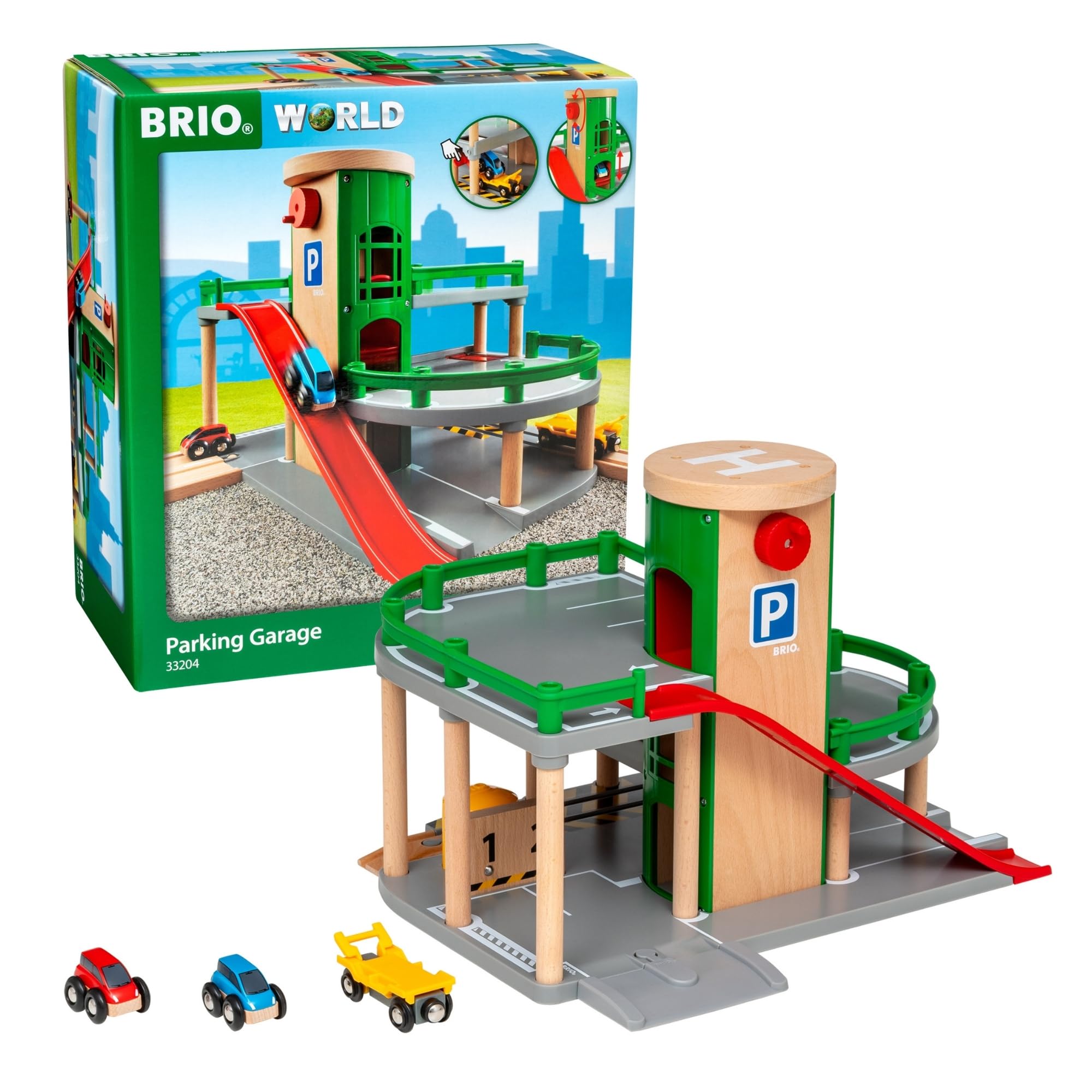 BRIO (ブリオ) 自動車駐車場車宿り 33204 客体年歯 3歳~ 【手あそび 手あそび 木製手あそび 見晴らし部分品 差し上げ物(生まれ落ちる日/クリスマス)】