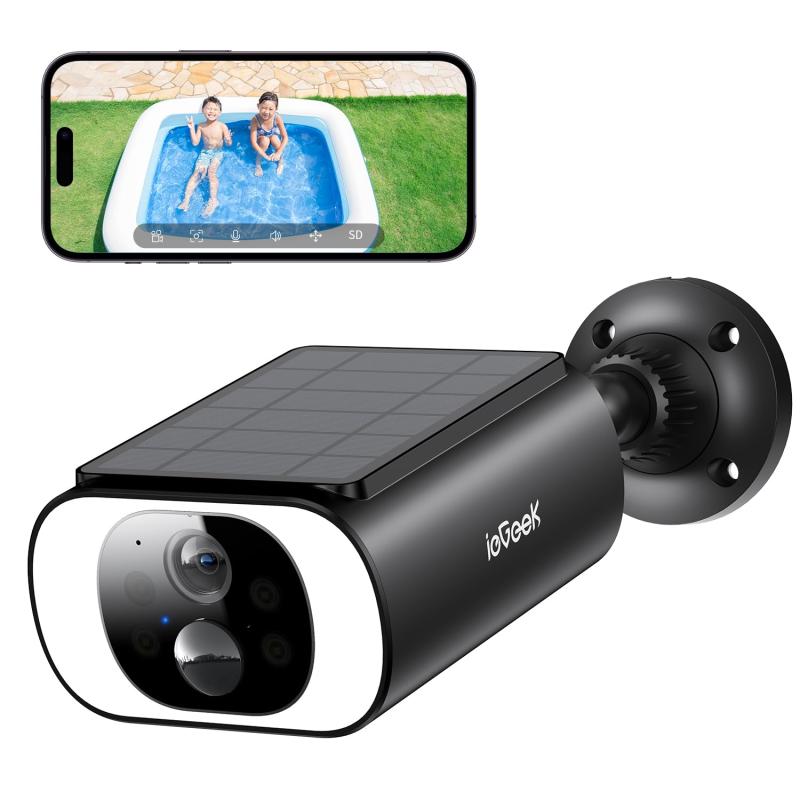 楽天市場】2024 ソーラーパネル一体型・高効率充電 ieGeek 防犯カメラ