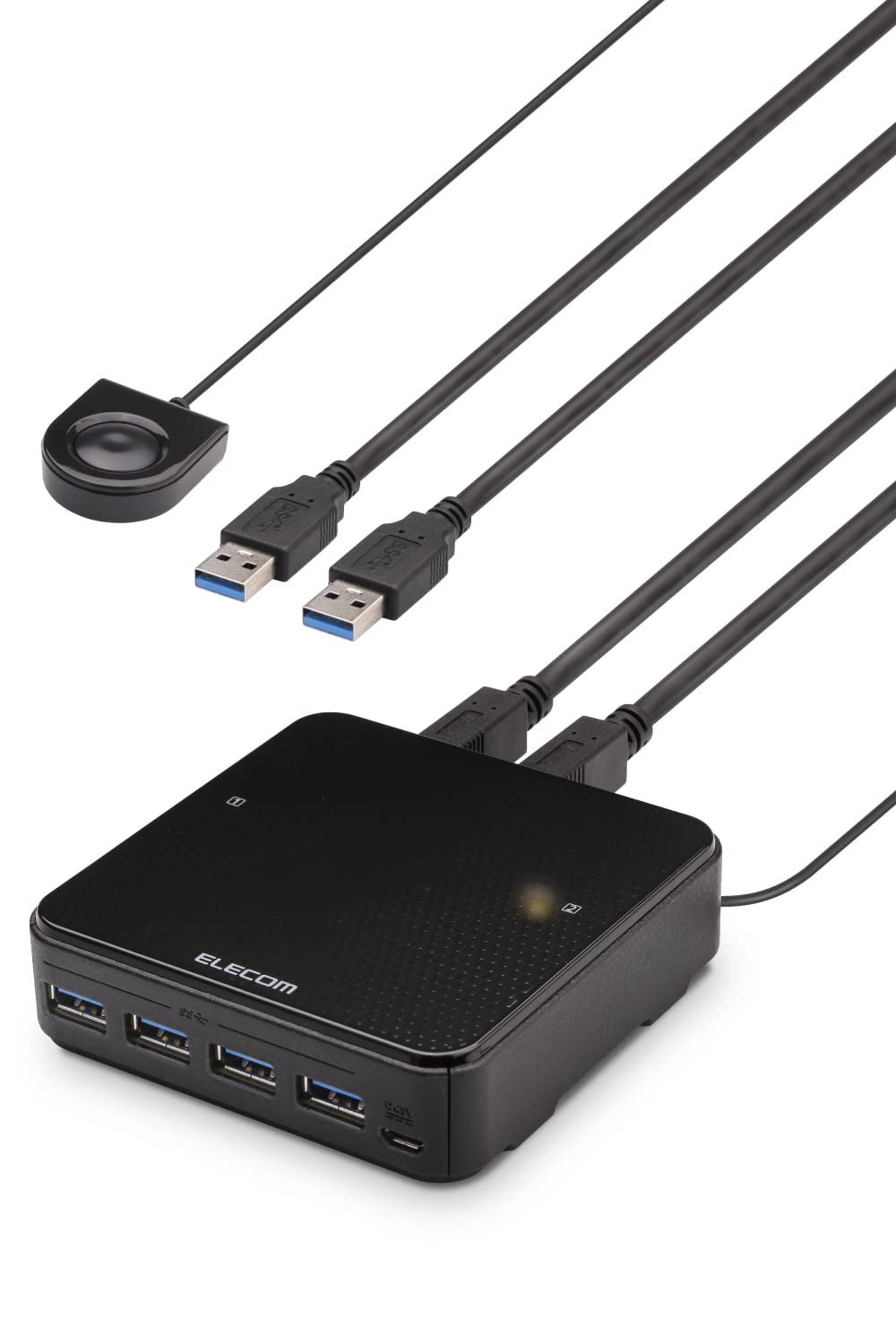 エレコム USBうつり変わり器 USB3.0→4界面 手元取り替えっこ 黒いこと