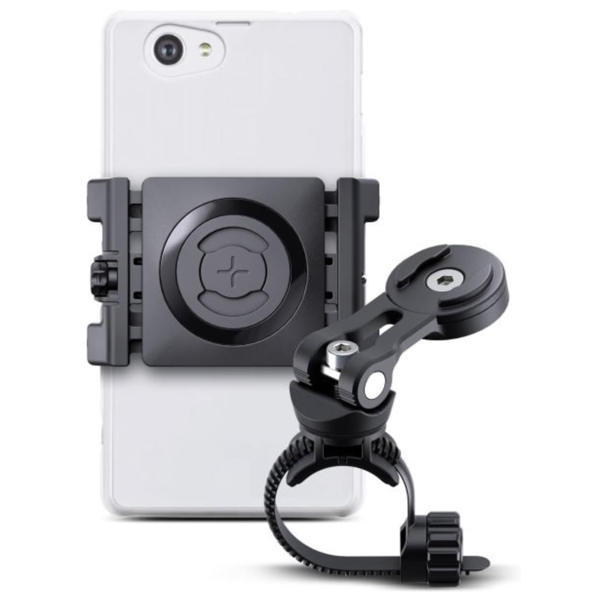 スマートフォンホルダー 銀輪 自動二輪車用 ユニバーサル スマホマウント 物の具不必要 クイックロックストラップ 360度合わせる 縦方位 横向き相応う 滑りにくい TPU手持ち部分 軽さ パウダーコンパクト心積もり