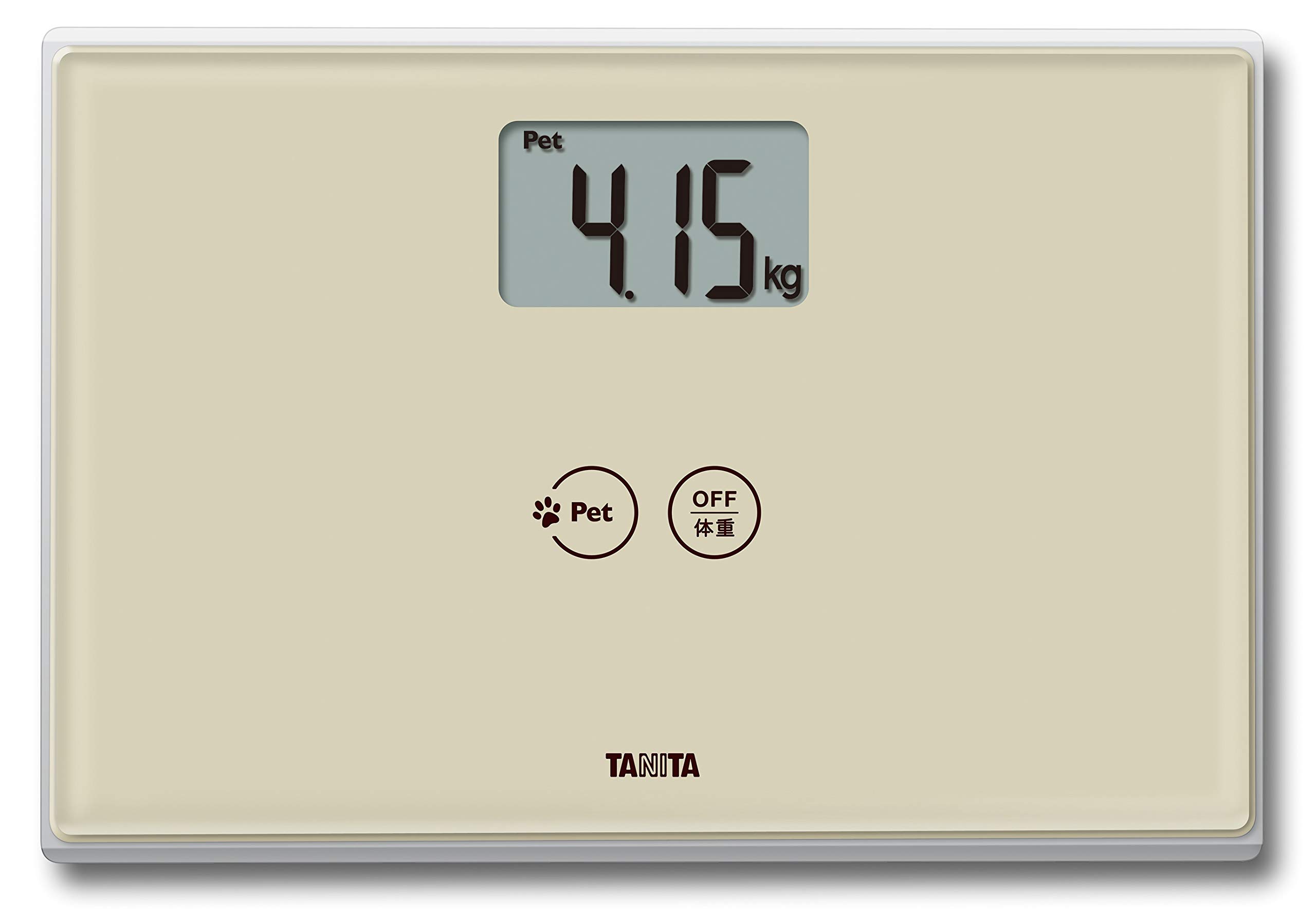 体量計 象牙色 0150kg 最低限度書きあらわす50g 単4形蓄電池×4本 本体 ABS PE 強化因子硝子