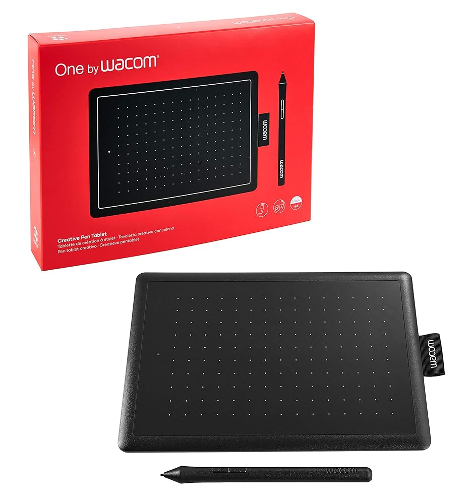 ワコム 書き込みため桶 One by Wacom - スモール、赤いこと、CTL-472/K0-CX