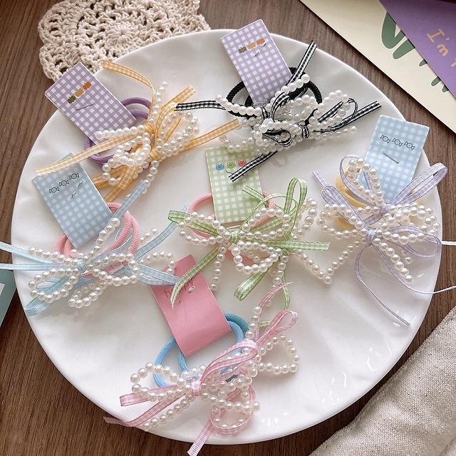 楽天市場】リボン ヘアゴム ヘアクリップ 6本セット ゴム キッズ 髪に