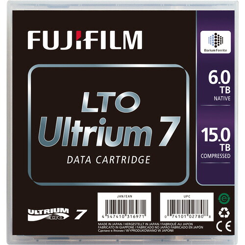 LTO Ultrium7 資料薬莢 6.0肺結核 1巻 LTO FB UL-7 6.0T J 富士フイルム#