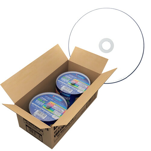録画用BD-R 130分 1-6倍速 ホワイトワイドプリンタブル スピンドル容れもの 1箱(100枚:50枚×2風呂敷き包み) VBR130RP50V4X2 バーベイタム# TV・オーディオ・カメラ-ブルーレイディスクメディア-録画・録音用メディア