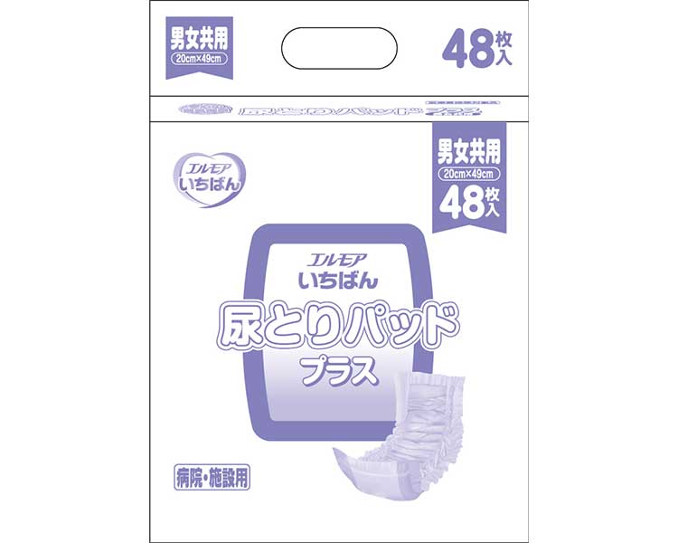 エルモア　いちばん尿とりパッドプラス ケース単位 6袋セット １袋48枚入り 455501 カミ商事