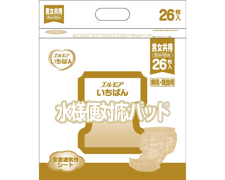 エルモア いちばん水様便相応うパッド 入れものユニット 4袋仕掛ける １袋26枚入り口・入口 455521 カミ商事