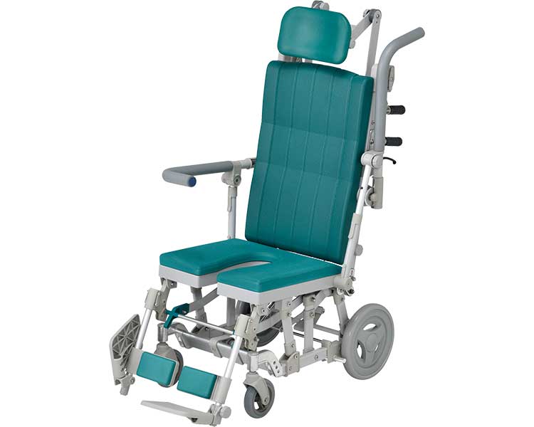 シャワーラクリクSAL　U型・ヘッドレストF付 グリーン SRC010 ウチヱ TAISコード：00129-000303｜介護の三ツ矢天狗