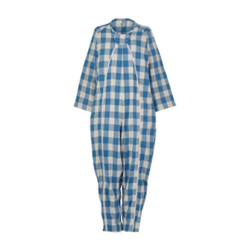 フドーねまきA 厚手 チェックブルー M サイズ：M身長150～165cm,胸囲88～96cm,ヒップ87～95cm 1枚 107083 竹虎
