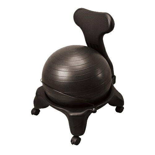 椅子付バランスボール バランスボールチェア ブラック 66×56×22.5cm 外装重量/6.3kg、重量/5.3kg DB120C 泰運動具工業