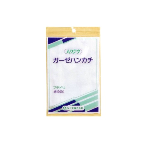 600枚仕掛けるまとめ買い ガーゼ汗手拭い フチドリ シロ 33×33糎 1枚入 14935 白十字