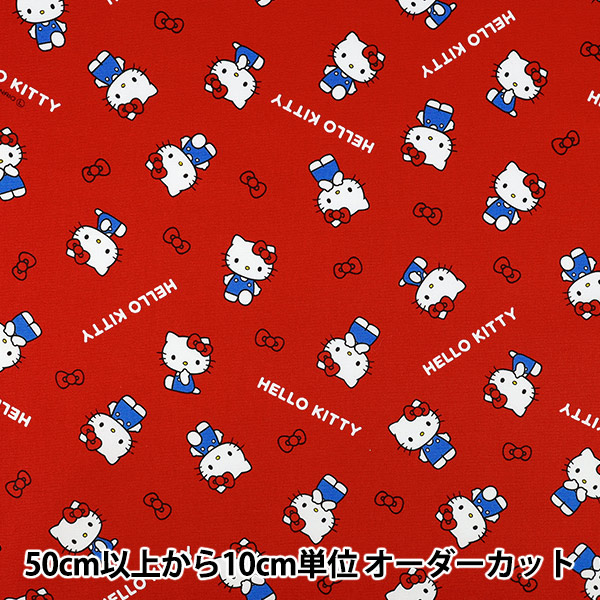 楽天市場】【数量5から】 生地 『オックス ハローキティ イチゴ柄