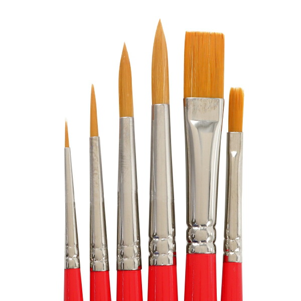 楽天市場 絵筆 ビジュアル水彩筆 Gwv 6本aセット Van Gogh ヴァンゴッホ ユザワヤ