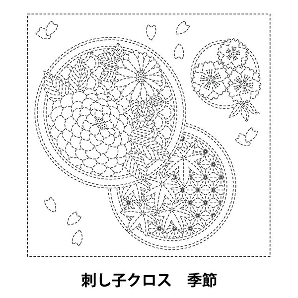 刺しゅう布 刺し子クロス SC 2021 季節 12W 激安 激安特価 送料無料