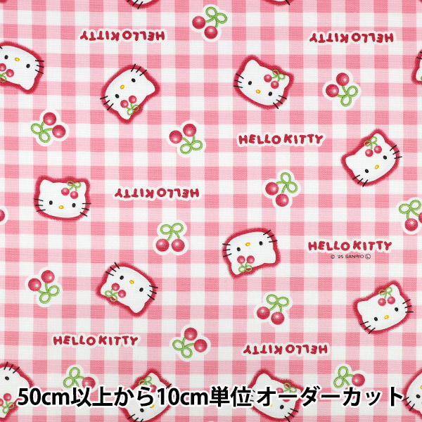 楽天市場】【数量5から】 生地 『オックス ハローキティ イチゴ柄