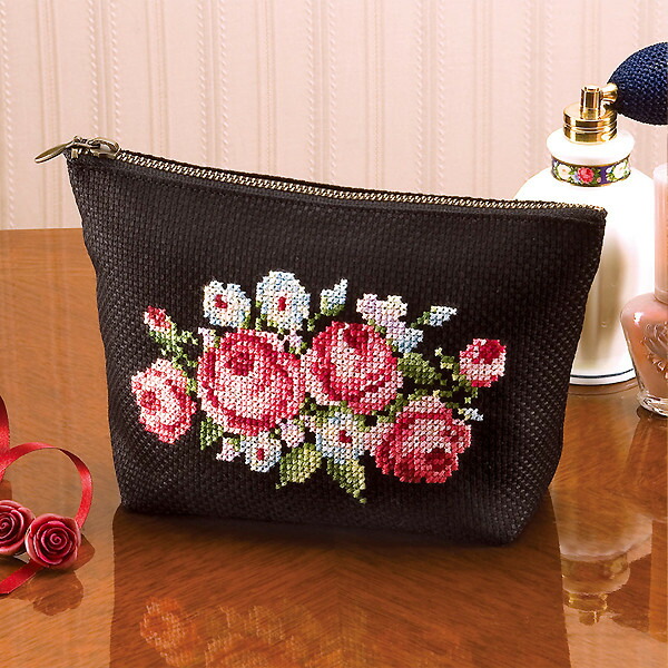 楽天市場】クロスステッチししゅうキット・アネモネのポーチ : 布が