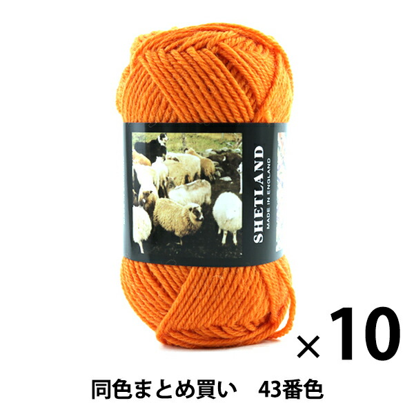 【10玉セット】秋冬毛糸 『SHETLAND(シェットランド) 43番色』 Puppy パピー【まとめ買い・大口】