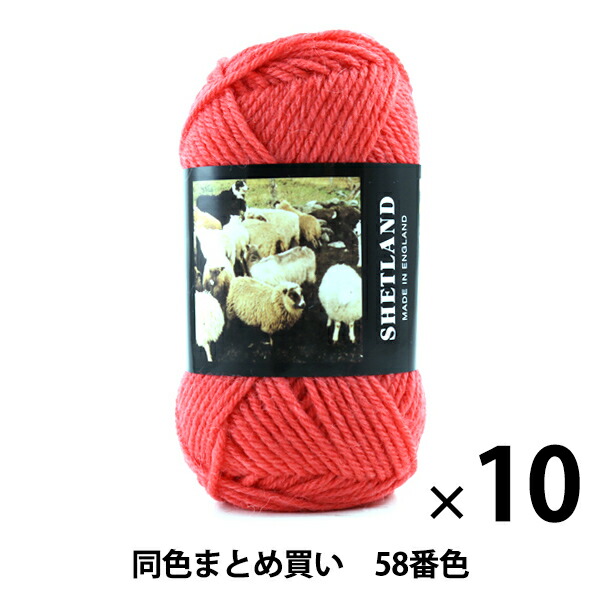 【10玉セット】秋冬毛糸 『SHETLAND(シェットランド) 58番色』 Puppy パピー【まとめ買い・大口】