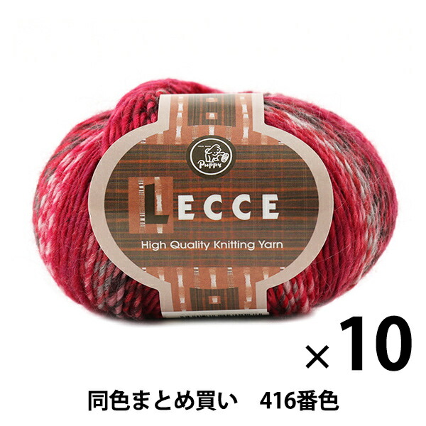 【10玉セット】秋冬毛糸 『LECCE(レッチェ) 416番色』 Puppy パピー【まとめ買い・大口】