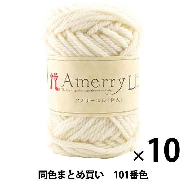【10玉セット】秋冬毛糸 『Amerry L(アメリーエル) (極太) 101番色』 Hamanaka ハマナカ【まとめ買い・大口】