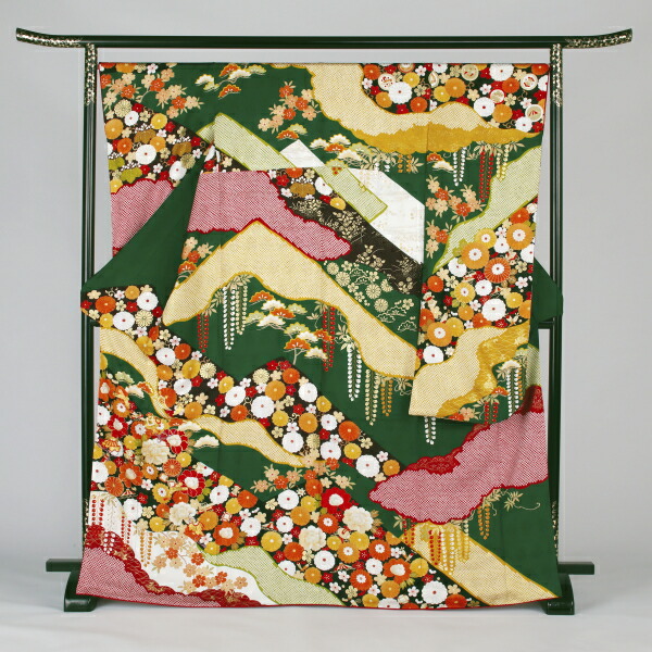 レンタル 成獣祝典 振袖 フルセット 新緑の色構造 名文性格 Mサイズ ハイラート 卒式 結納 レンタル装い Arcprimarycare Co Uk