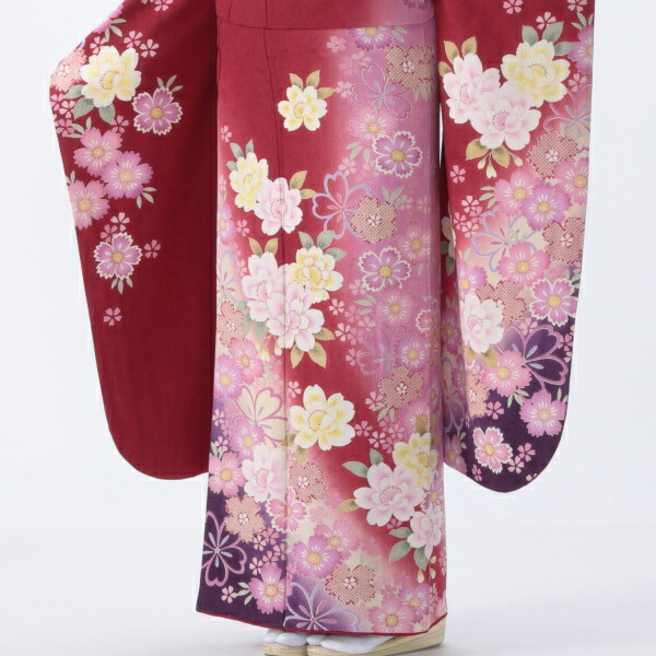 桜舞う季節 振袖 フルセット Mサイズ 花柄 グリーン系 成人式 販売 96717