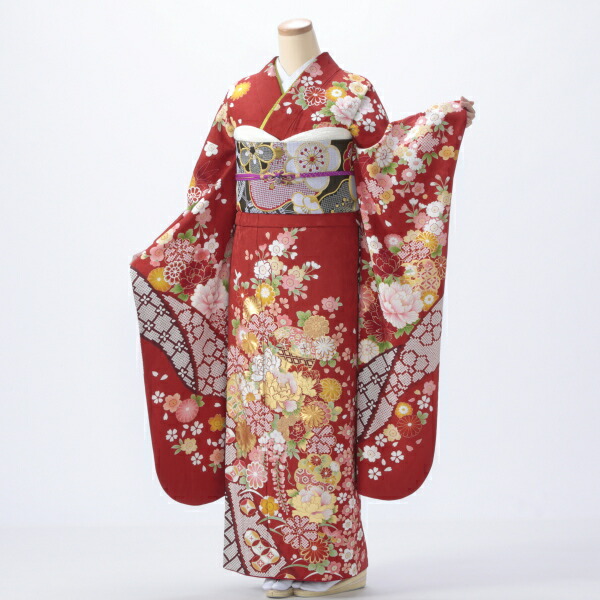 楽天市場】【中古】【購入品】振袖 フルセット Mサイズ モダン柄 成人