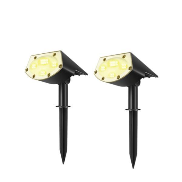 ２個セット ガーデンライト LED ソーラー センサーライト 電球色 昼白色　20LED スポットライト ２つ照明モード IP67防水 150度照明範囲 最大12時間連続点灯 2つ装着方 夜自動点灯 太陽光発電 玄関 庭 駐車場 芝生 防犯対策 挿し込み 埋め込み 3個セット ４個セット