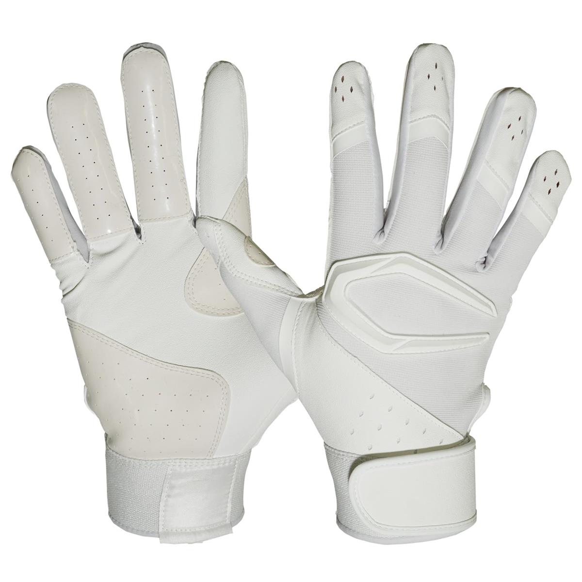 カッターズ (CUTTERS) バッティング グローブ 手袋 B444S パワーコントロール4.0 ソリッド 両手用 野球 ソフトボール XL ホワイト