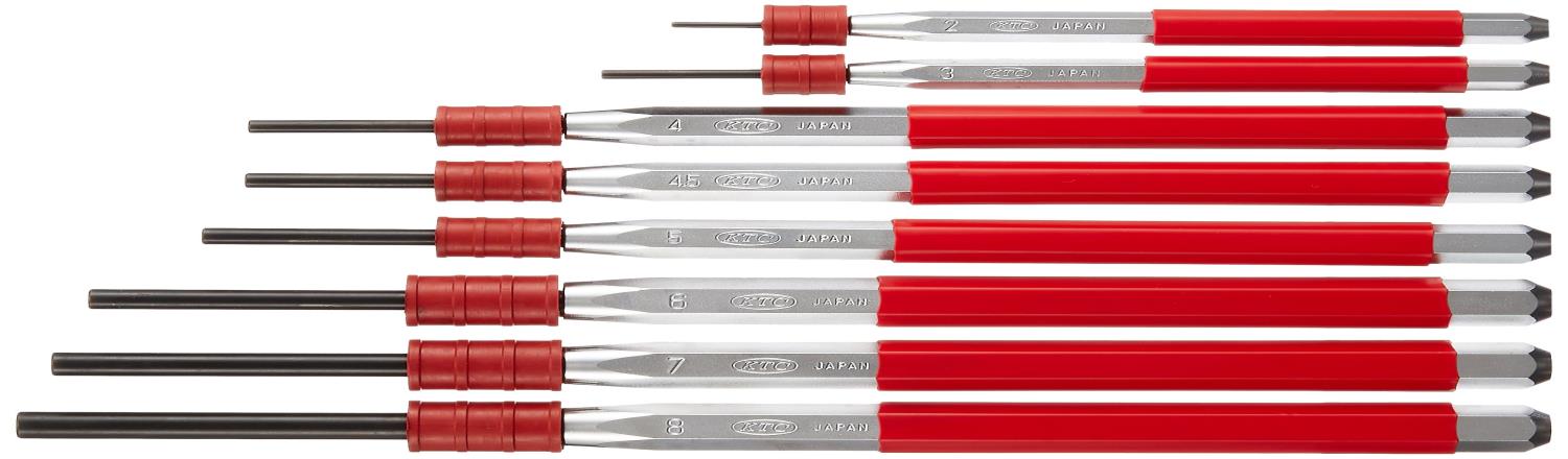 京都機械工具(KTC) ノックピンポンチセット 8本組 PK8｜YUZURIHAショップ　店