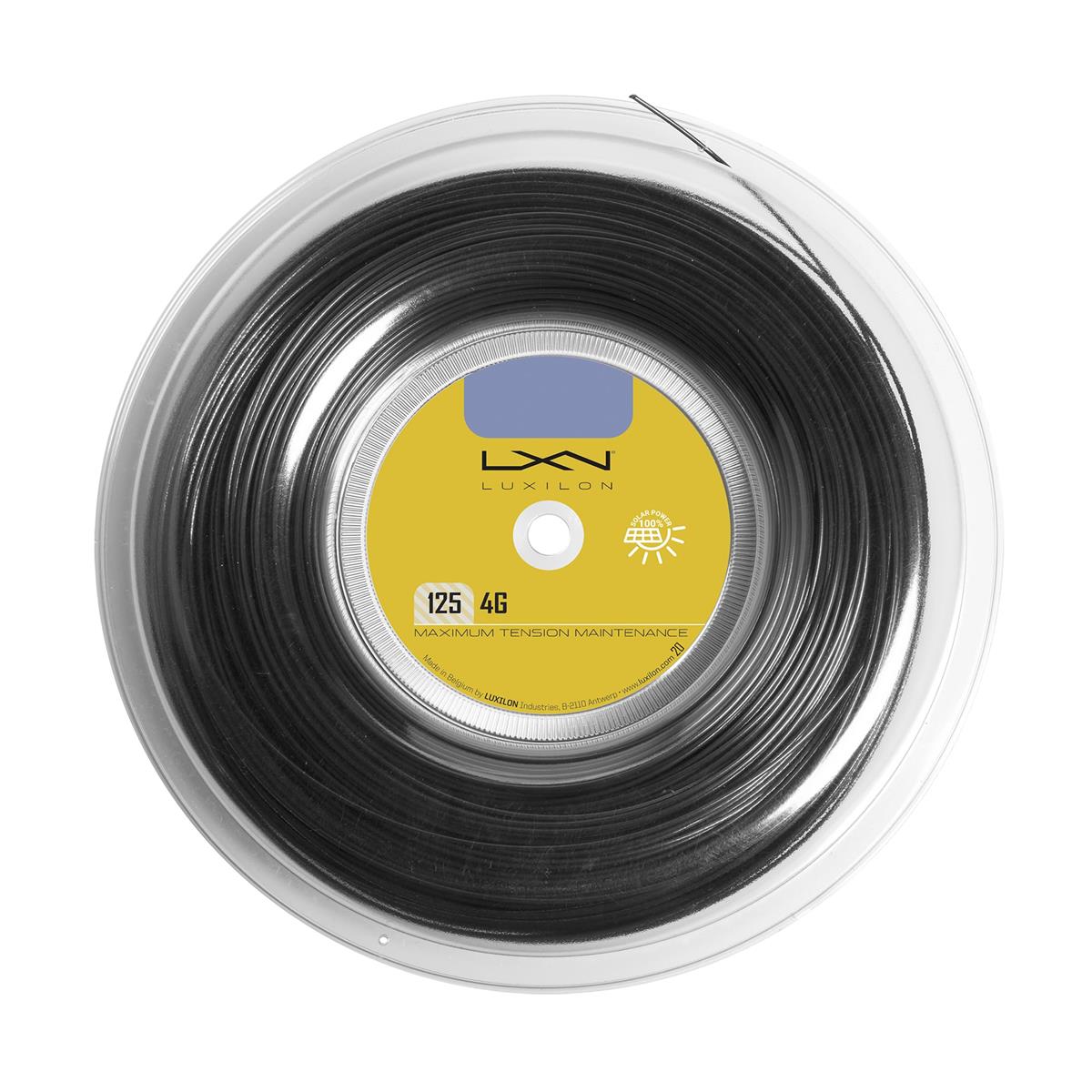 ルキシロン(Luxilon) 庭球 より糸 ガット 4G BLACK 125 REEL (4G 黒いこと 125) 200m 黒いこと WR8308301125
