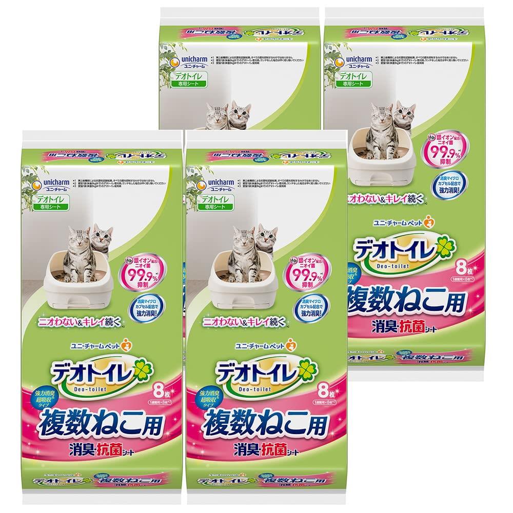 猫用トイレシート デオトイレ　複数猫用　216枚セット デオトイレ 複数ねこ用ふんわり香る消臭・抗菌シート-ユニ・チャーム