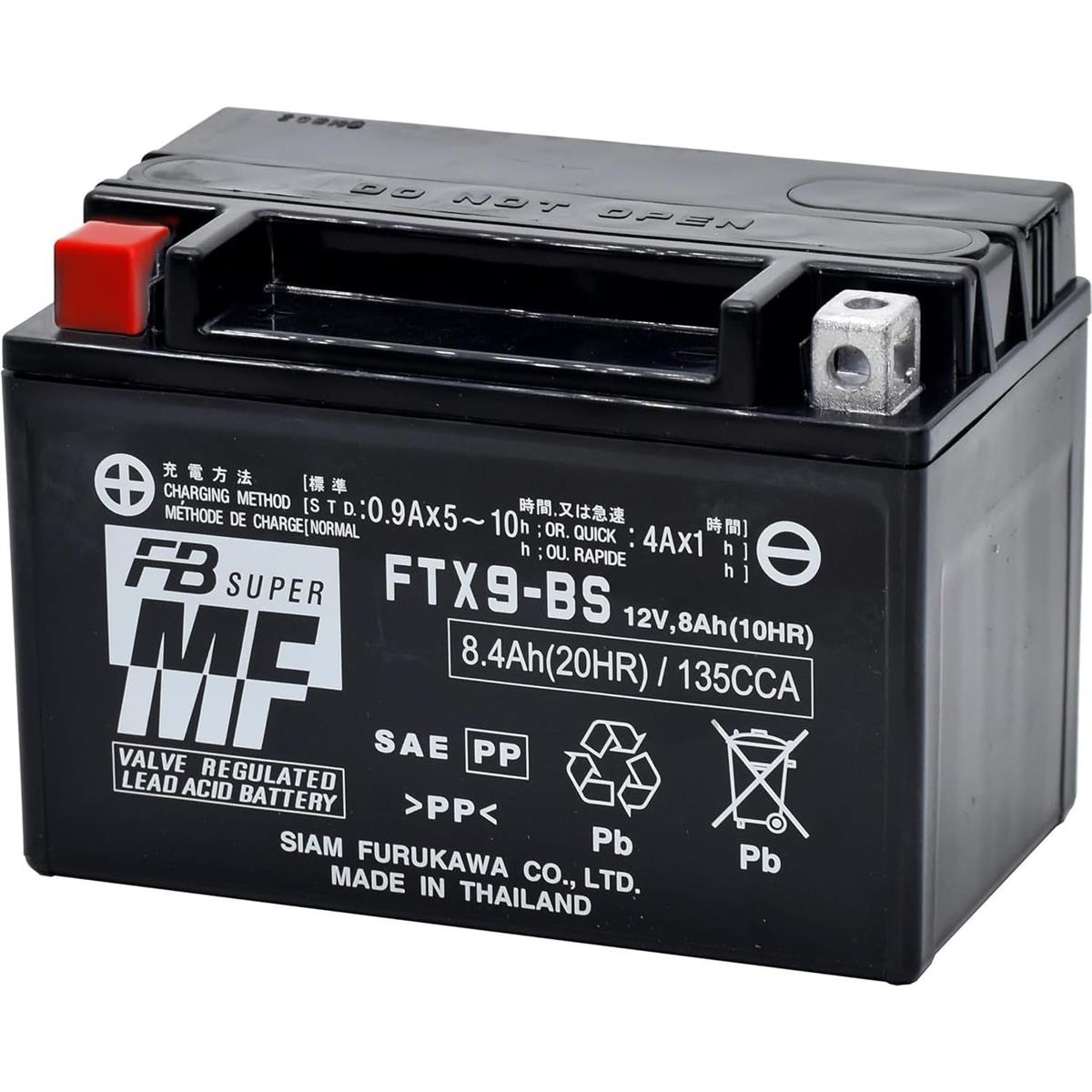 FB(古河電池) バイク用バッテリー シールド型 FTX9-BS (YTX9-BS / YTR9-BS / GTX9-BS 互換)
