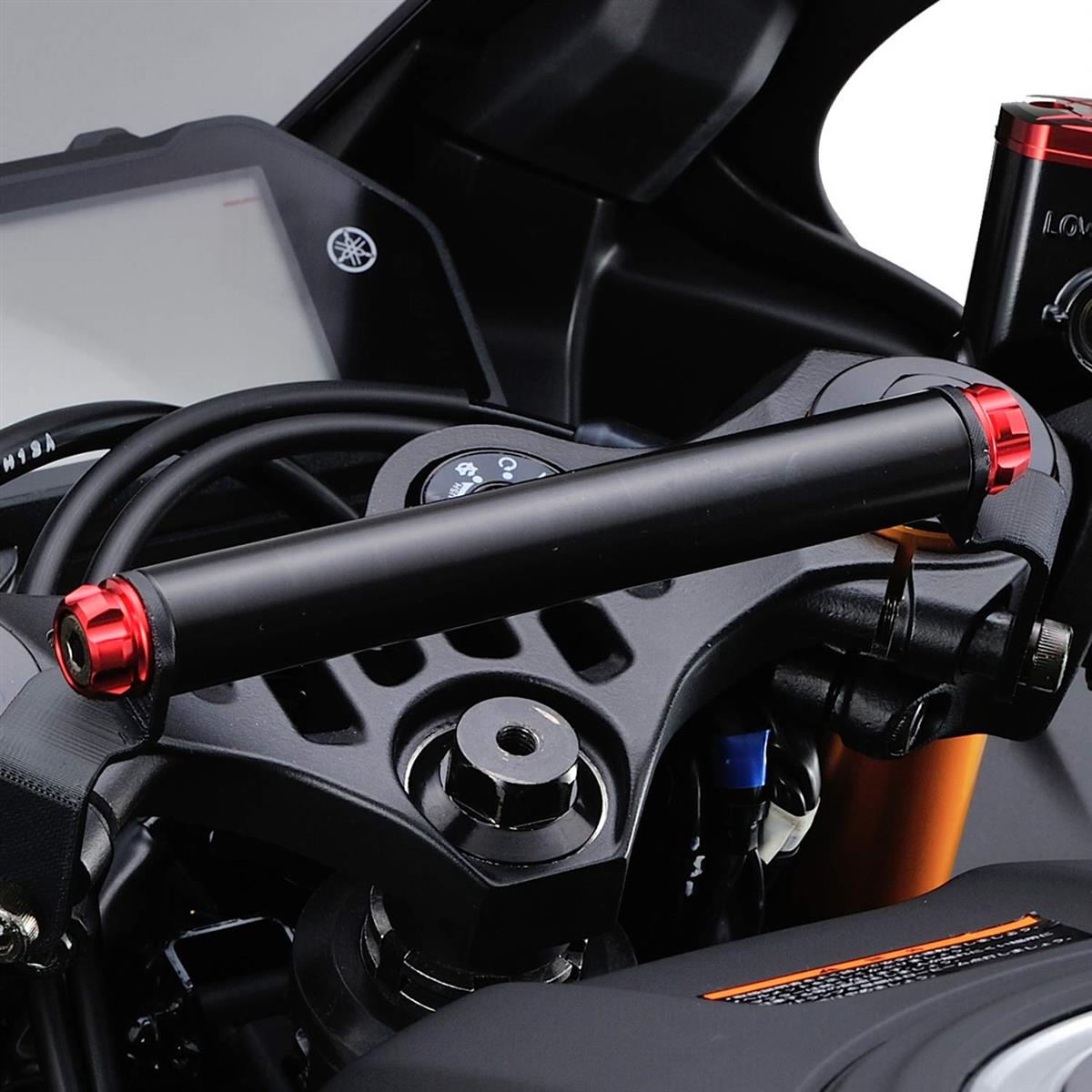 デイトナ(Daytona) YZF-R25/YZF-R3(19-22)専用 クランプバー マルチバーホルダー レッド 17860