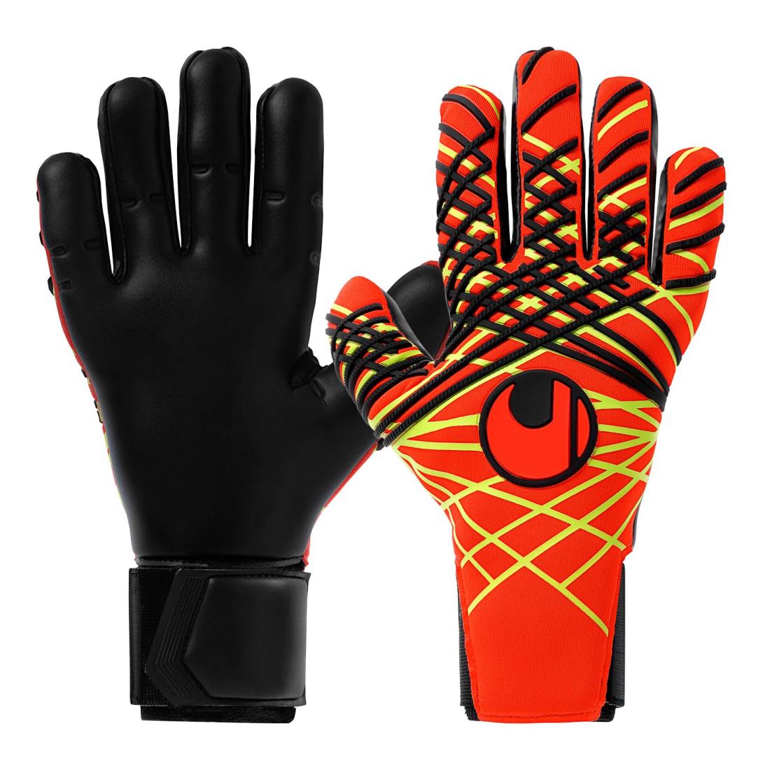 uhlsport (ウールシュポルト) 試合用 サッカー GK キーパーグローブ ファイアエディション アブソルートグリップ ハーフネガティブ フィット 101135601 20 8｜YUZURIHAショップ　店