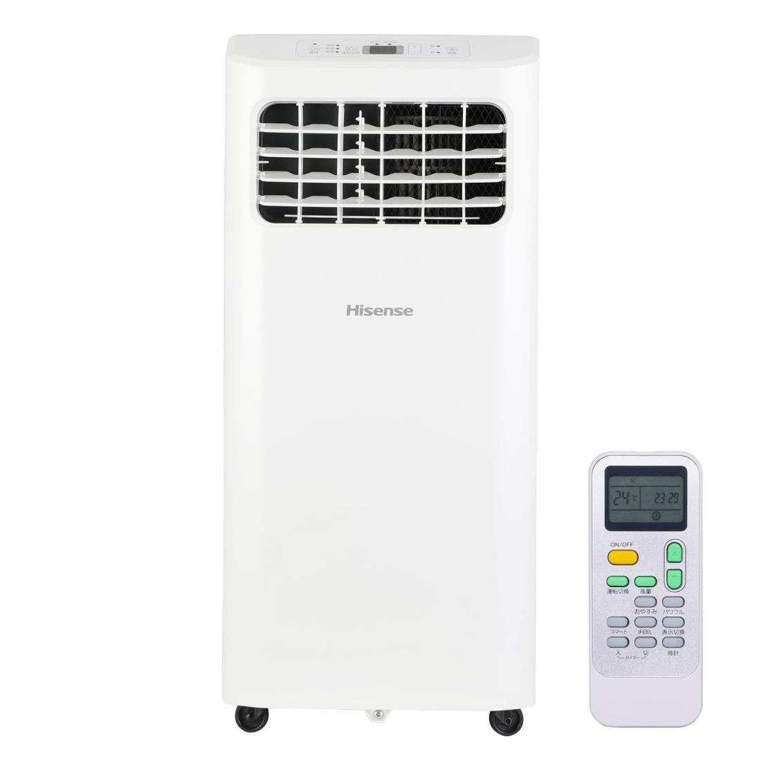 ハイセンス スポットクーラー 工事不要 移動式エア コン スポットエア コン 冷風 除湿 送風 HPAC-22G ノンドレン 窓パネル、排気ダクト付属 移動式