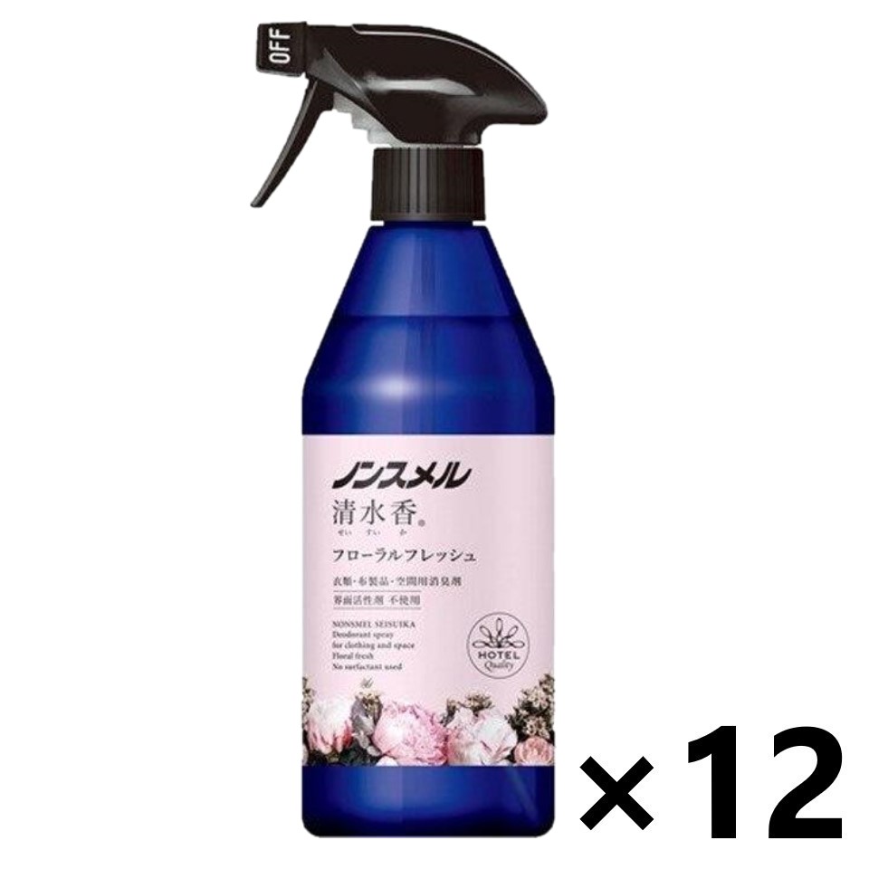 【送料無料】ノンスメル清水香 フローラルフレッシュの香り 本体 400mlx12本 白元アース