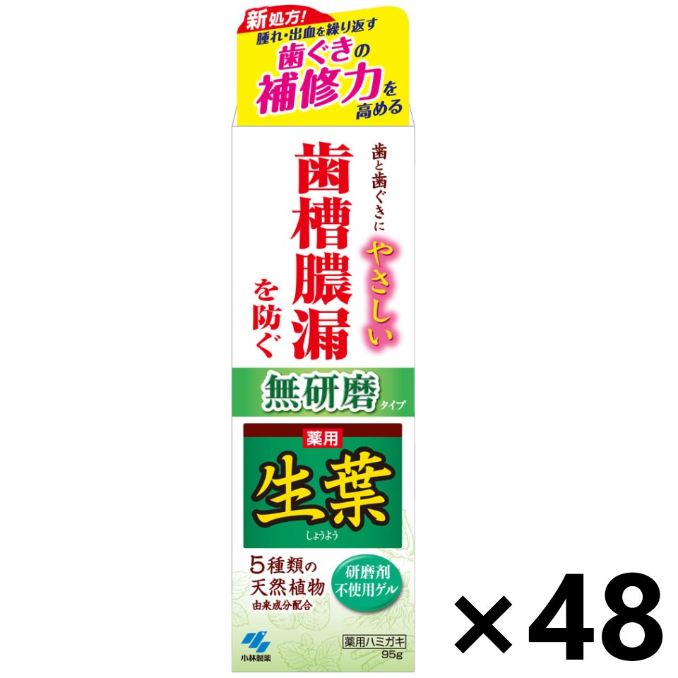 【貨物輸送無料】生葉Ma(しょうよう) 無みがき上げる印字機 95gx48本 小林製薬
