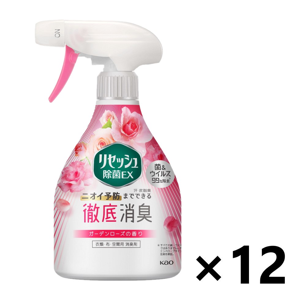【送料無料】リセッシュ除菌EX ガーデンローズの香り 本体 370mlx12本 花王 4,364円