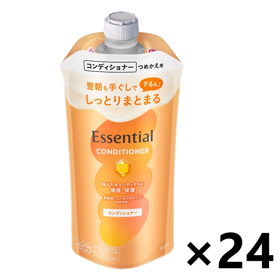 【送料無料】エッセンシャル しっとりまとまる コンディショナー つめかえ用 300mlx24本 花王