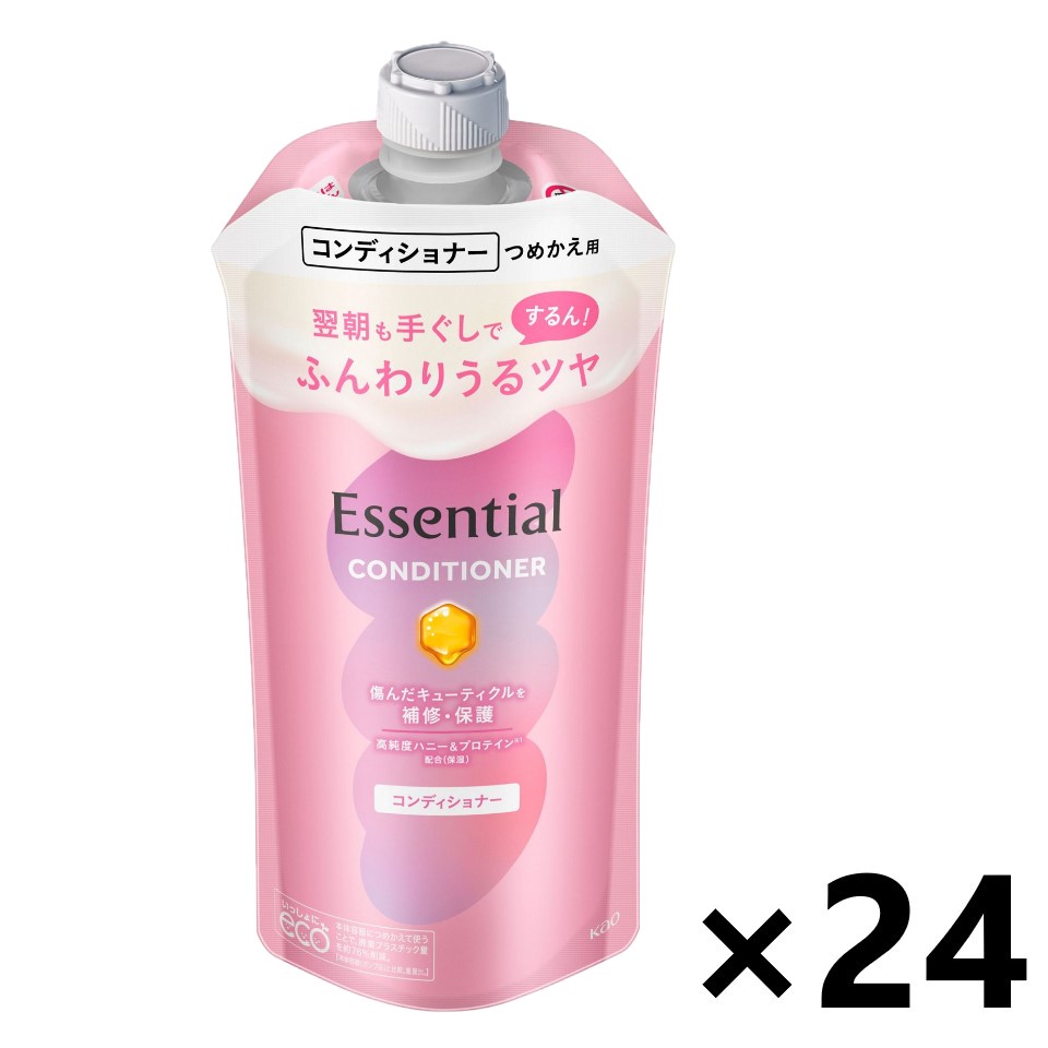 【送料無料】エッセンシャル ふんわりうるツヤ コンディショナー つめかえ用 300mlx24本 花王