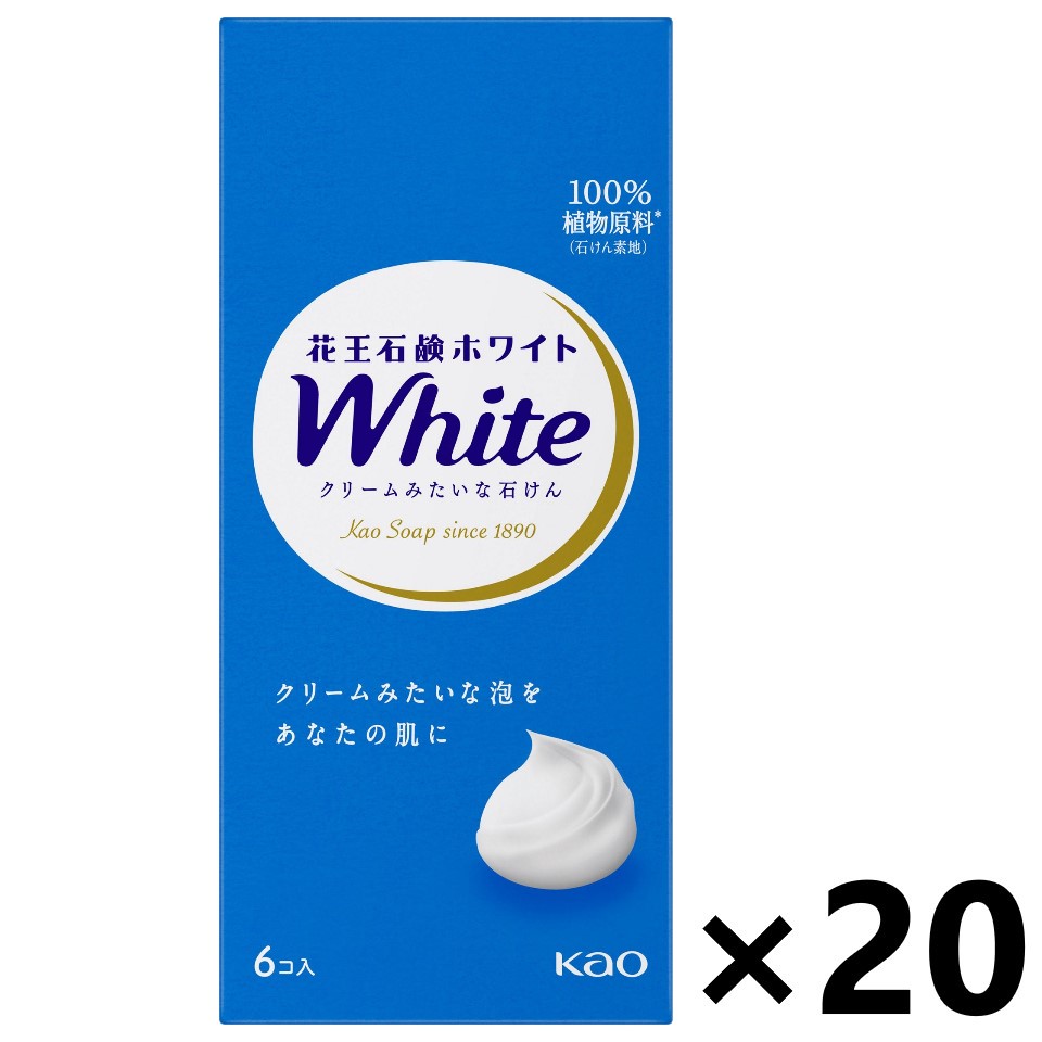 【貨物輸送無料】名取り草石けん白いこと 平平凡凡たる大きさ 6コ箱x20個 石ケン 名取り草