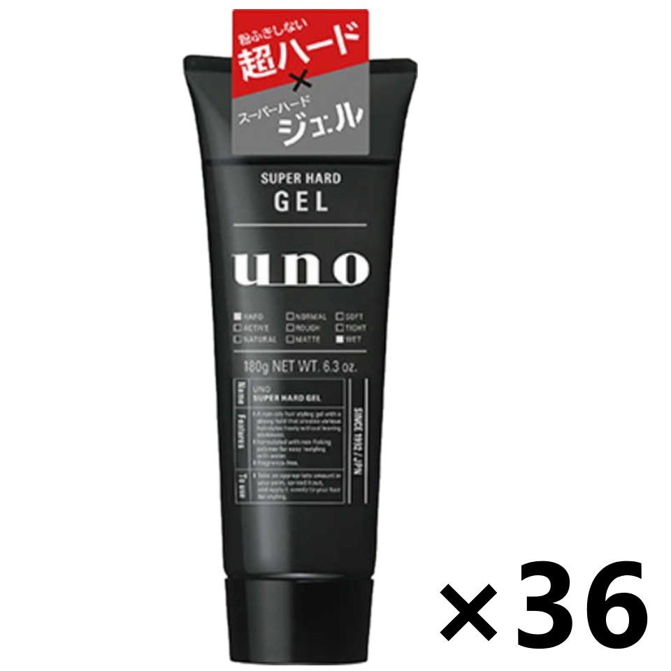 【送料無料】UNO(ウーノ) スーパーハードジェル 180gx36本 ファイントゥデイ