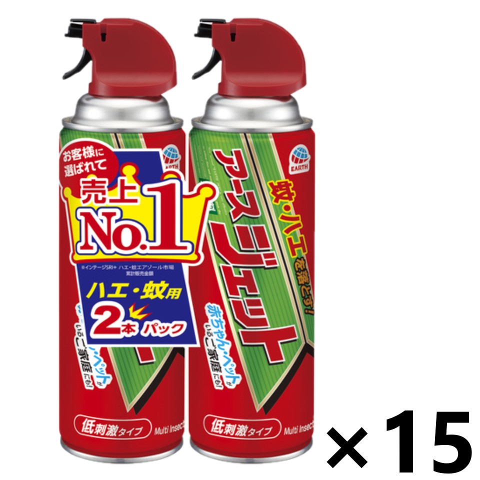 【送料無料】アースジェット 450ml 2本パックx15パック アース製薬|ワイワイショップ店