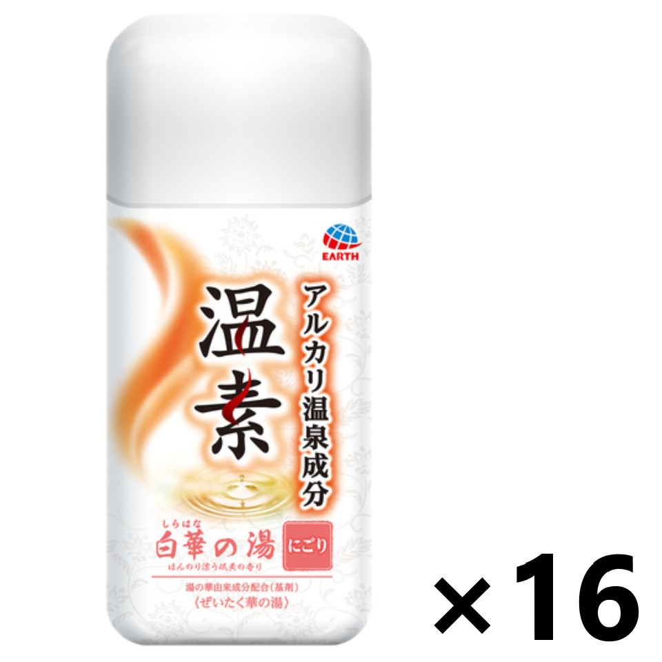 【送料無料】温素 白華の湯 600gx16本 アース製薬