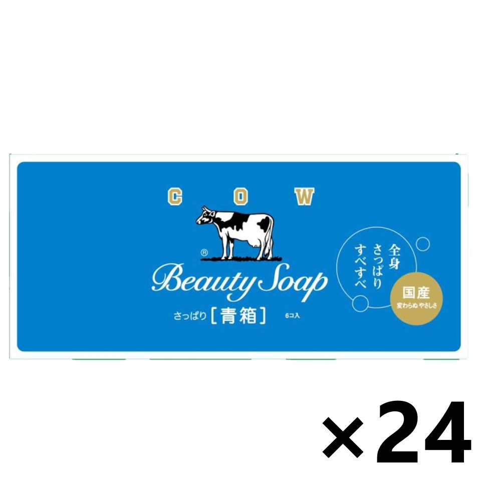 【貨物輸送無料】カウブランド名 青箱 6コ入x24箱 市乳石ケン