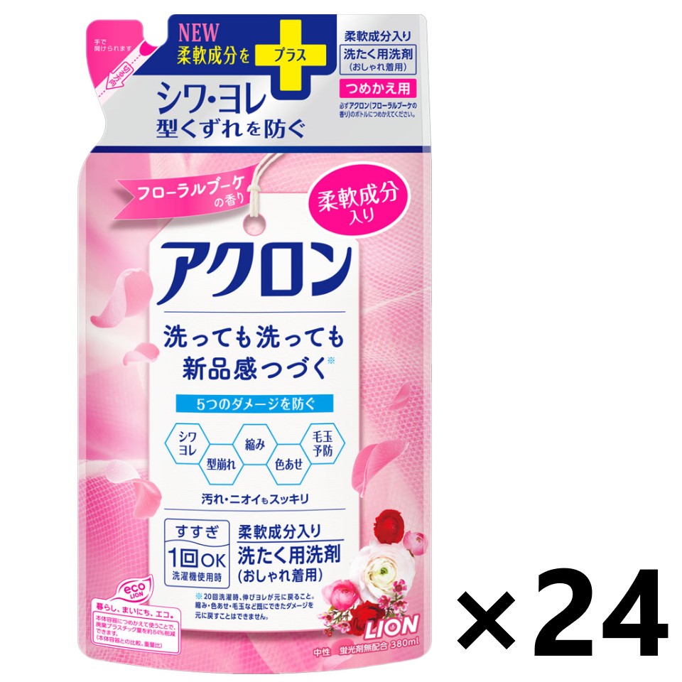 【送料無料】アクロン フローラルブーケの香り つめかえ用 380mlx24袋 ライオン