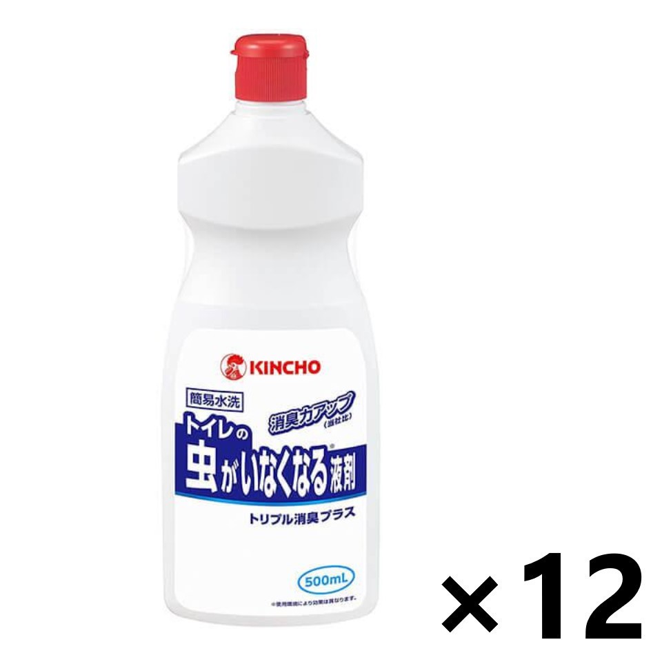 【送料無料】業務用 トイレの虫がいなくなる液剤 トリプル消臭プラス 500ml(ポリ容器)x12本 金鳥プロ|ワイワイショップ店