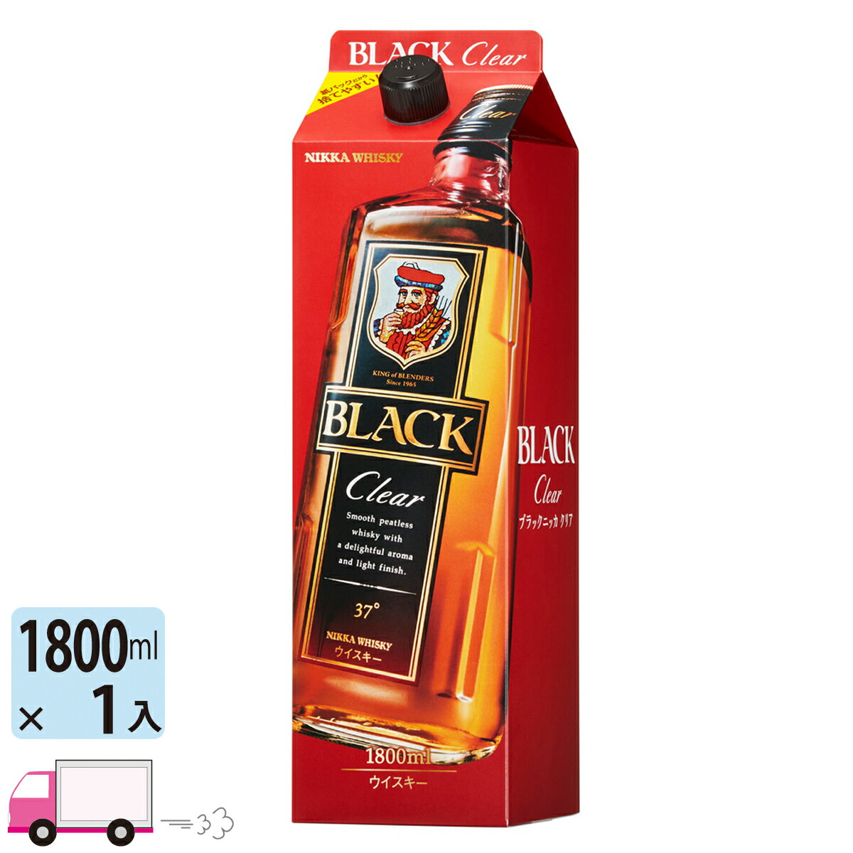 楽天市場】ブラックニッカ クリア 37度 正規 1800ml 紙パック